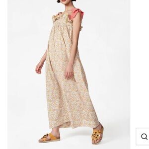 Casey Marks Jaime dress Floral Pink and Yellow Maxi Dress